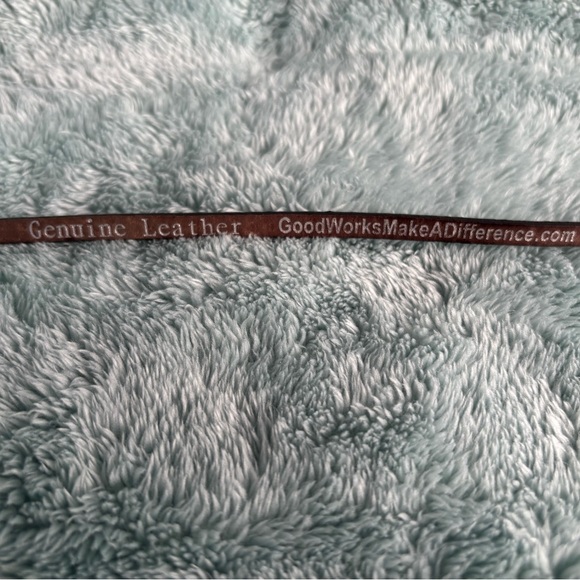 Good Works Inspirational Brown Silver Leather Bracelet - Picture 2 of 8